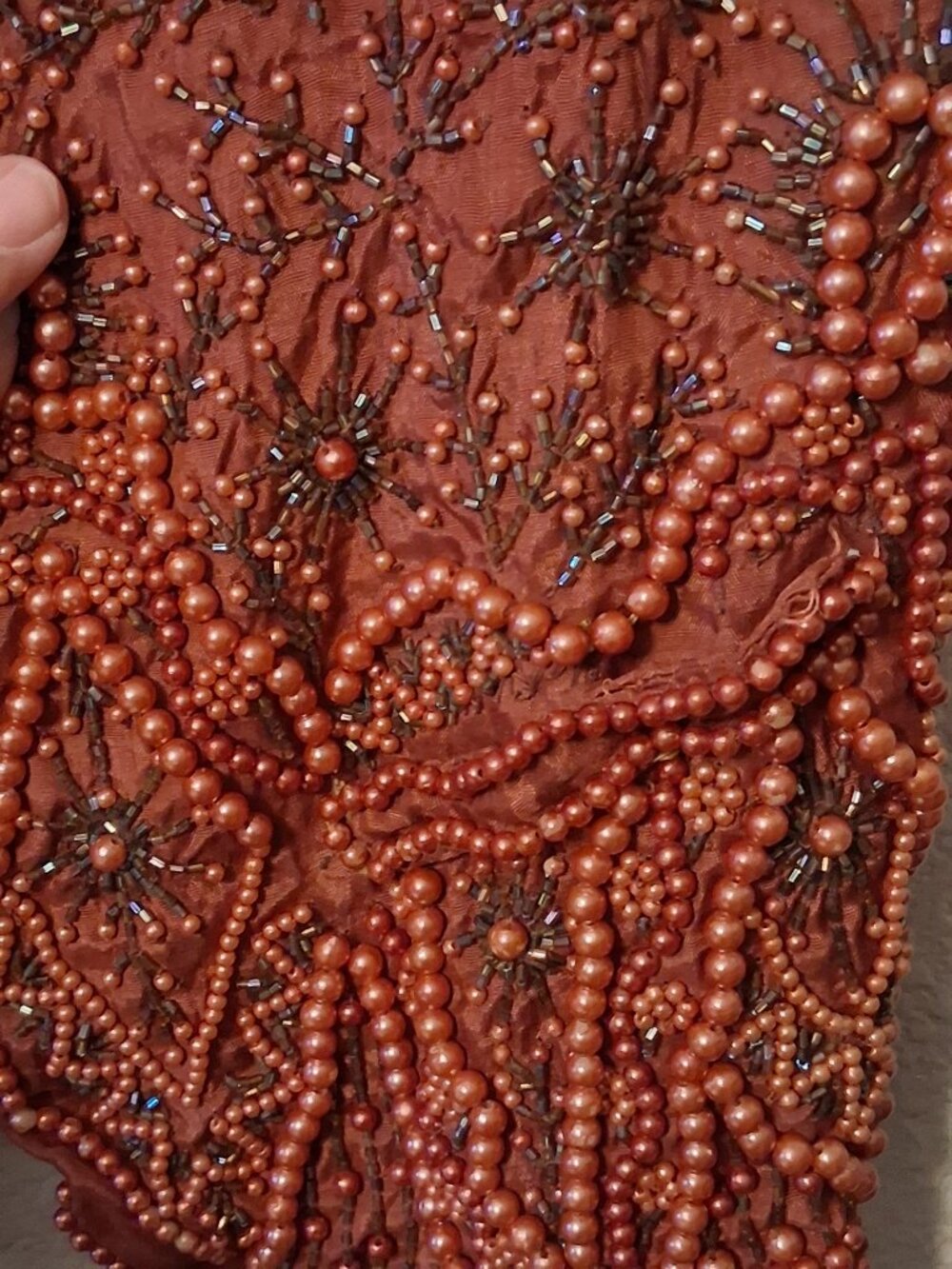 1980s Vintage Vest Embellished BOHO Beads Pearl Beaded Retro Cosplay Size Medium - Picture 2 of 7